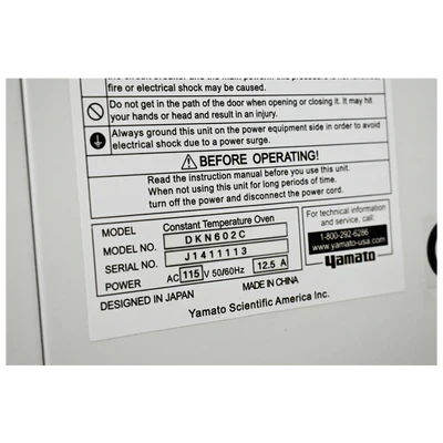 Horno De Circulación Forzada Digital Temperatura Yamato